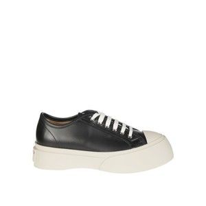 Marni Black Leather Sneakers With Rounded Toe - NWT